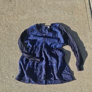 Motherhood Blue and Black Maternity Top